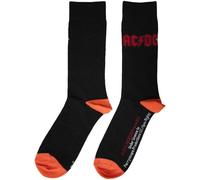 Ac/Dc Rouge Voltage Band Logo Ankle Chaussettes Size One Size