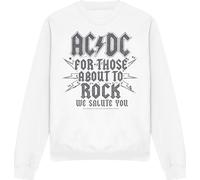 AC/DC - "Salute" Sweat-shirt pour homme/femme unie TV11190 (S) (Blanc)