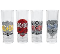 AC/DC SGAC01 Verres à Liqueur en Verre Transparent 4 x 4 x 10,5 cm