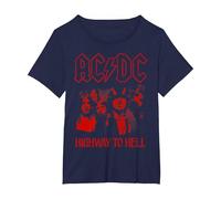 AC/DC - Si Vous Voulez du Sang T-Shirt, Femme Grandes Tailles, Bleu Marine, 1X