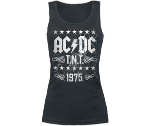 AC/DC T.N.T. 1975 Femme Top Noir L 100% Coton Regular/Coupe Standard