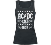 AC/DC T.N.T. 1975 Femme Top Noir XXL 100% Coton Regular/Coupe Standard