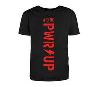 AC/DC - T-shirt de tournée PWRUP 2024, avec impression arrière avec dates de tournée, durable, robuste, Noir , M