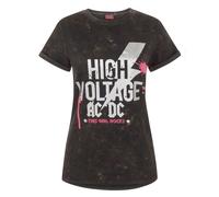 AC/DC - T-shirt délavé ´High Voltage´ - Femme (NS4633)