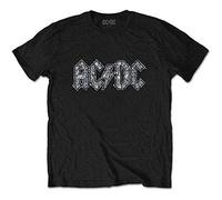 T-shirt AC/DC Logo Diamante noir pour homme : Moyen Noir