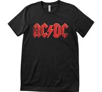 AC/DC T-shirt Distressed Logo Unisex Black 2XL