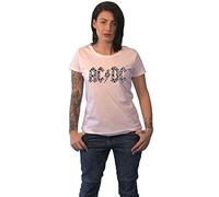 AC/DC T Shirt Mono Leopard Print Band Logo Nouveau Officiel Femme Skinny Fit Size XL