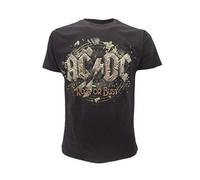 AC/DC T-shirt original Rock or Bust avec étiquette et étiquette d'origine, Noir , XXL