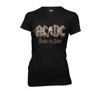 AC/DC - T-shirt ROCK OR BUST - Femme (XS) (Noir)