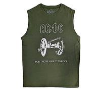 AC/DC Tank Top Muscle T Shirt About to Rock Band Logo Nouveau Officiel Unisex Size M