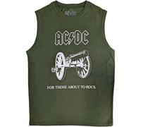 AC/DC Tank Top Muscle T Shirt About to Rock Band Logo Nouveau Officiel Unisex Size M