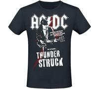 AC/DC Thunderstruck Homme T-Shirt Manches Courtes Noir XL 100% Coton Regular/Coupe Standard