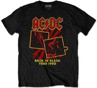 AC/DC Tričko Back in Black Tour 1980 Uni Noir L