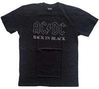 AC/DC Tričko Back In Black Uni Noir 2XL