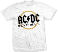 AC/DC Tričko Back in Black Uni White 2XL