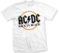 AC/DC Tričko Back in Black Uni White XL
