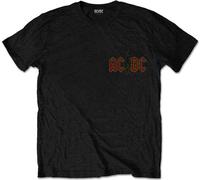 AC/DC Tričko Hard As Rock (Back Print) Uni Noir M
