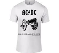 AC/DC Tričko pour ceux qui s'apprêtent à faire du rock en blanc