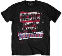 AC/DC - "We Salute You Stripe" T-shirt homme/femme unie RO2358 (XL) (Noir)