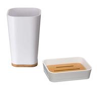 AC-Déco Accessoires De Salle De Bain - Gobelet Et Porte Savon - Blanc