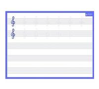 AC-Déco Ardoise Rigide Effaçable à Sec - Solfège - 32 x 42 cm - Violet G