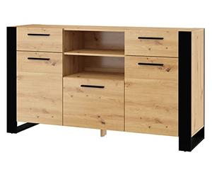 AC-Déco Commode - Nuka - L 155 X P 45 X H 87 Cm - Beige