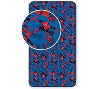 AC-Déco Drap en Coton Spider Man- 90 X 200 + 25 Cm - Bleu