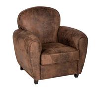 AC-Déco Fauteuil Stanis - 80 X 80 X 82 Cm - Polyester - Marron
