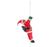 AC-Déco Feeric Christmas - Décoration Père Noël grimpeur avec sa Corde H 60 cm Les incontournables