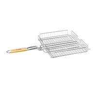 Paris Prix AC-Déco Grille panier pour barbecue 34 x 31 cm métal chromé