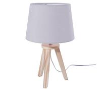 AC-Déco Lampe 3 Pieds - 18,5 x 31 x 18,5 cm - Bois - Gris