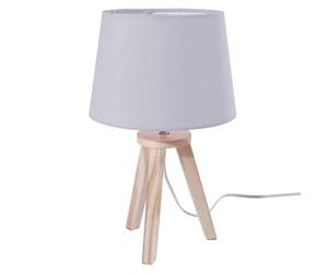 AC-Déco Lampe 3 Pieds - 18,5 x 31 x 18,5 cm - Bois - Gris