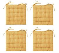 AC-Déco Lot De 4 Galettes De Chaise Otto - 38 X 38 Cm - Jaune
