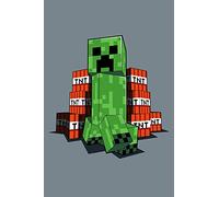 AC-Déco Minecraft - Couverture Polaire Creeper Et TNT - 100 X 150 Cm