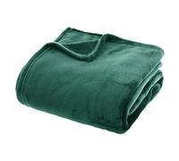 Atmosphera Plaid en flanelle vert 180 x 230 cm
