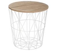 AC-Déco Table Basse Kumi - D 39.5 x 41 cm - Blanc
