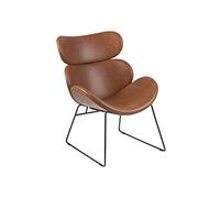 AC Design Furniture Carlee Fauteuil de Relaxation Moderne, 1 pièce, Fauteuil de Salon Marron pour Le Salon, Fauteuil Marron en Simili Cuir, Meubles de Salon H : 90.5 x L : 69 x P : 78.5 cm