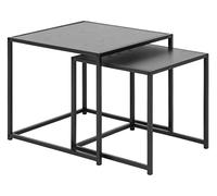 AC Design Furniture Emob - Set de 2 Tables d'appoint Seaford- Noir