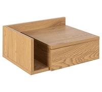 AC Design Furniture Fia Table de Chevet avec tiroir Aspect chêne, 1 pièce, l 40 x H 16,5 x P 32 cm, Petite Table de Chevet à Fixer au Mur, étagère Murale sans poignée, Commode de Nuit Rustique