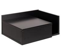 AC Design Furniture Fia Table de Chevet avec tiroir en Noir, 1 pièce, l : 40 x H : 16,5 x P : 32 cm, Petite Table de Chevet Murale sans poignée, Commode de Chevet Moderne