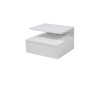 AC Design Furniture Fia Table de Chevet, H : 22,5 x l : 32 x L : 35 cm, Blanche, MDF, 1 pc