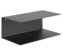 AC Design Furniture Jeppe Lot de 2 étagères murales rectangulaires en métal Noir avec 2 étagères parfaites pour Salon, Bureau, Chambre à Coucher, étagère de Cuisine