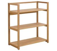 AC Design Furniture Lars Étagère rectangulaire, Corps, 3 tablettes et Structure en chêne traité à l'huile avec Grain Droit, 80 x 40 x 93,3 cm