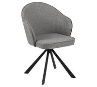 AC Design Furniture Maria Chaises de Salle à Manger avec accoudoirs, Mousse de polyuréthane, Gris, H: 81,5 x B: 57 x T: 58,5 cm