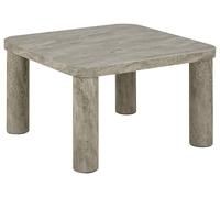 AC Design Furniture Maria Table Basse carrée, Plateau de Table et Structure en Papier Rugueux Gris Mamor River 60 x 60 x 36 cm