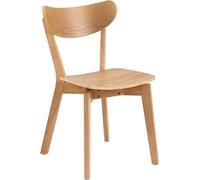 AC Design Furniture Roxanne Lot de 2 Chaises de Salle à Manger en Placage de Chêne, H : 79,5 x L : 45 x P : 55 cm, Chaises de Cuisine en Bois pour Salle à Manger, Meubles de Salle à Manger