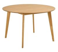 AC Design Furniture Roxanne Table à Manger Ronde, Plateau de Table en chêne SH laqué laqué, Structure en chêne Mat teinté SH laqué SH avec Grain Droit, Ø 120 x 76 cm