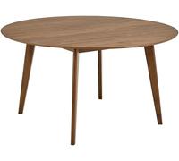 AC Design Furniture Roxanne Table à Manger Ronde, Plateau de Table en Noyer Mat laqué UV, Armature en Noyer teinté SH Vernis Bois de Caoutchouc, Ø 140 x 76 cm