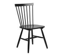 AC Design Furniture Susanne Chaises de salle à manger Lot de 2, H: 86 x l: 50,5 x L: 49,5 cm, Noir, Bois, 2 pc