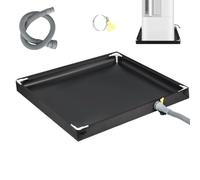 AC Drain Pan Foldable Leak-proof Oxford Filter Accessory with Pipe | with Pipe Raised Edges Portable AC Tray for Refrigerator Ice Maker Dehumidifier Stain Washing Machine
